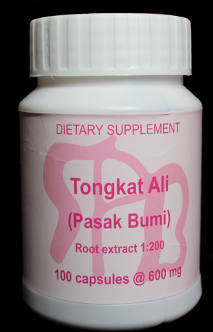 600mg 1:200 Tongkat Ali Root Extract, 100 Capsules
